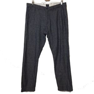 J Crew Sutton Flecked Chambray Linen Blend Pants